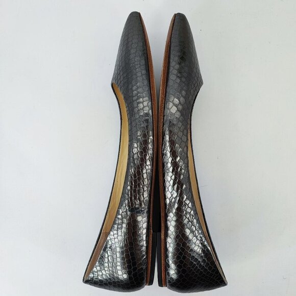 Michael Kors Women's Black Leather Pointed Toe Flats Size 10M - Picture 5 of 8